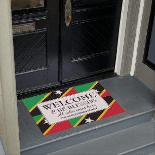 ST KITTS NEVIS Willkommen Fußmatte