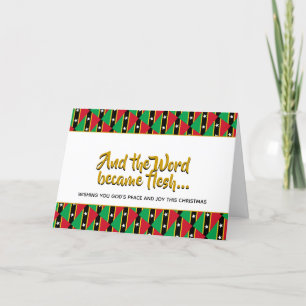ST KITTS & NEVIS Word wurde zu "Fleisch-CHRISTMAS" Feiertagskarte