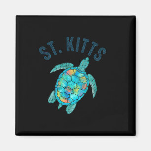St Kitts Strand Design Meeresschildkröte Illustrat Magnet