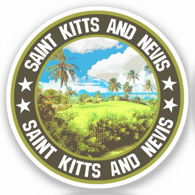 St. Kitts und Nevis Aufkleber (Vorderseite)