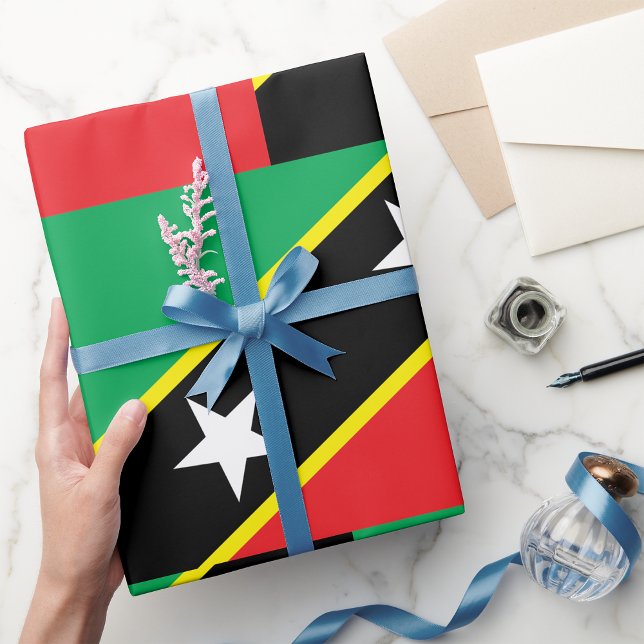 St. Kitts und Nevis Flag Geschenkpapier (Von Creator hochgeladen)