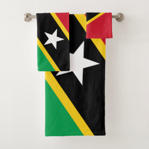 St. Kitts und Nevis Flag Unabhängigkeit Karibik Badhandtuch Set