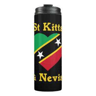 St. Kitts und Nevis Flag Unabhängigkeit Karibik Thermosbecher