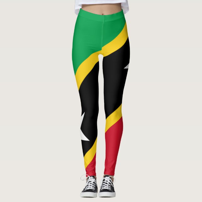 St.Kitts und Nevis-Flaggen-Leggings Leggings (Vorderseite)