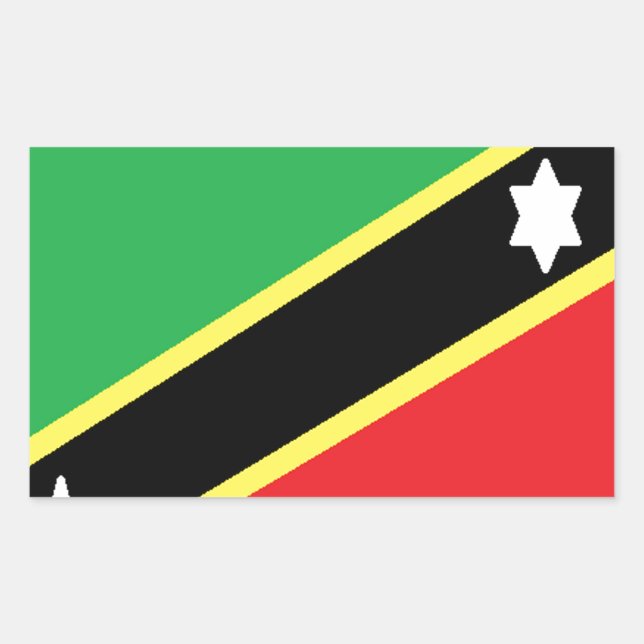 St. Kitts und Nevis Rechteckiger Aufkleber (Vorderseite)