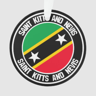St. Kitts und Nevis Round Emblem Ornament