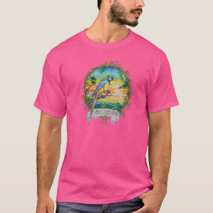 St Kitts West Indies Vintag Tropical Parrot Vacat T-Shirt