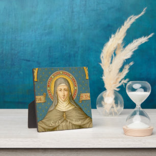 St. Klara von Assisi (SAU 027) 5,25"x5,25" Quadrat Fotoplatte