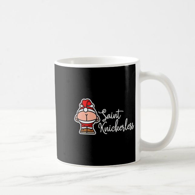 St. Knickerless Funny Mooning Santa Claus Christma Kaffeetasse (Rechts)
