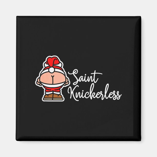 St. Knickerless Lustiger Mondsüchtiger Weihnachtsm Magnet (Vorne)