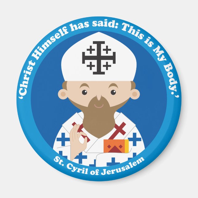 St. Kyril von Jerusalem Magnet (Vorne)