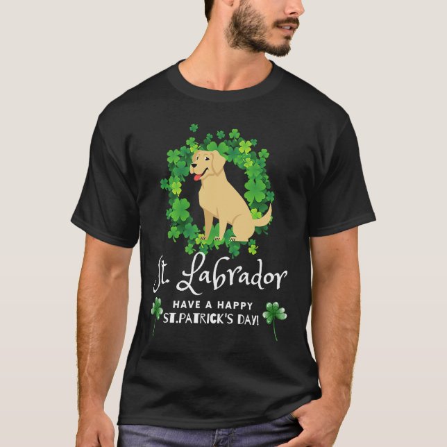St Labrador St Patrick's Day Dog T-Shirt (Vorderseite)