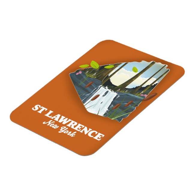 St Lawrence New York Reiseplakat Magnet (Linke Seite)