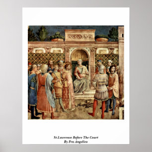 St.Lawrence vor Gericht von Fra Angelico Poster