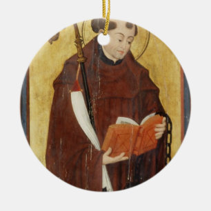 St Leonard (Öl auf Goldgrundplatte) (Paar von 12 Keramikornament