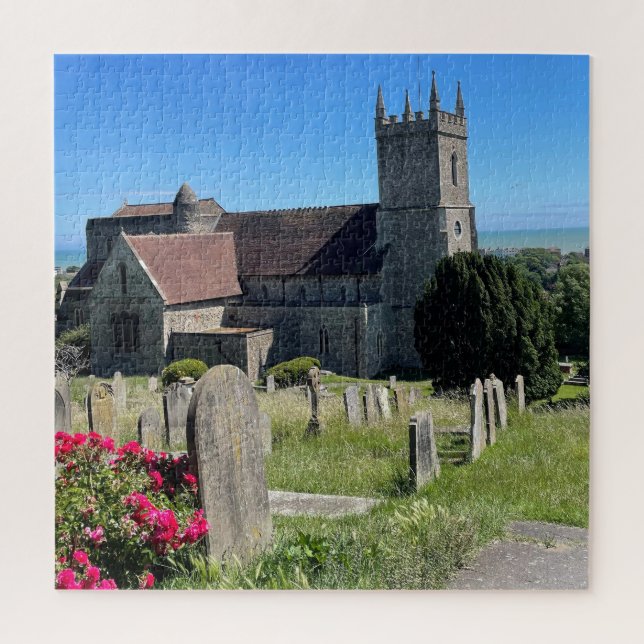 St. Leonards Kirche Hythe aus der Vogelperspektive Puzzle (Vertikal)