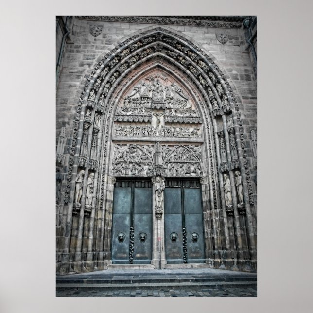 St. Lorenz-Kathedrale - Nürnberg, Deutschland-Post Poster (Vorne)