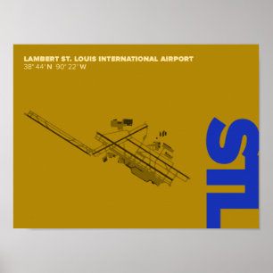 St. Louis Airport (STL) Diagramm Poster