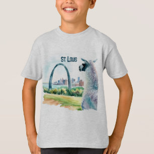 St. Louis Arch Llama Souvenir T-Shirt