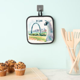 St. Louis Arch Llama Souvenir Topflappen
