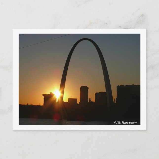 St. Louis Arch Sunset Postkarte (Vorderseite)