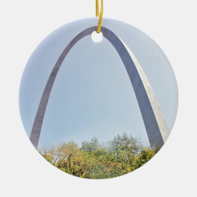St. Louis Arch, Weihnachtsschmuck, St. Louis Keramik Ornament (Vorne)