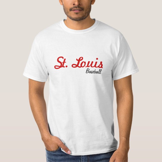ST. LOUIS BASEBALL WEISSWERT T - SHIRT (Vorderseite)
