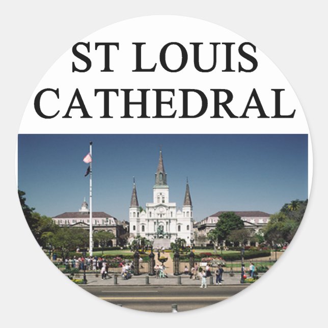 ST LOUIS CATHEDRAL new orleans Runder Aufkleber (Vorderseite)