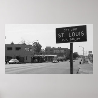 St. Louis City Limits an der Natural Bridge Road Poster
