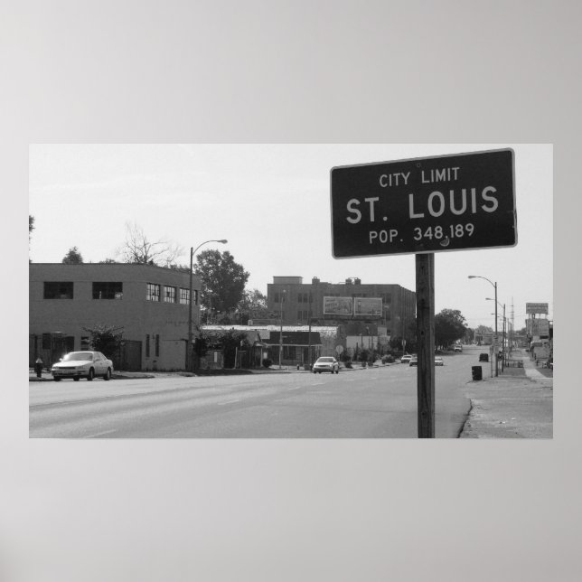 St. Louis City Limits an der Natural Bridge Road Poster (Vorne)