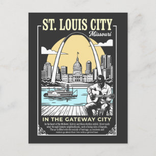 St. Louis City Missouri in der Gateway City Postkarte