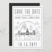St. Louis City Save the Date | mit Fireworks