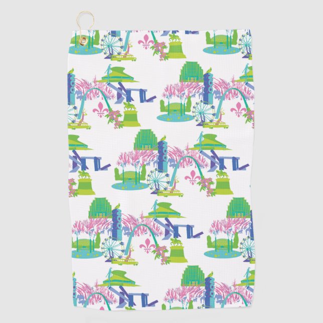 St. Louis City Sehenswürdigkeit Golf Handtuch (Vorderseite)