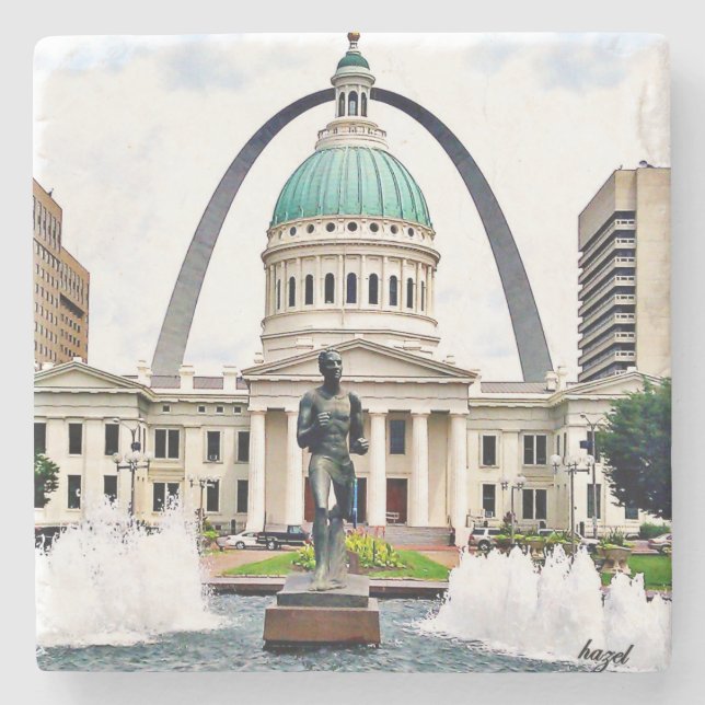 St. Louis, Courthouse, Arch, Saint-Louis Untersetz Steinuntersetzer (Vorderseite)