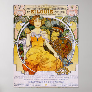 St. Louis Exhibition by Mucha Poster