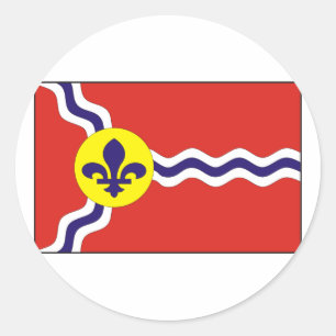 St. Louis Flag Runder Aufkleber
