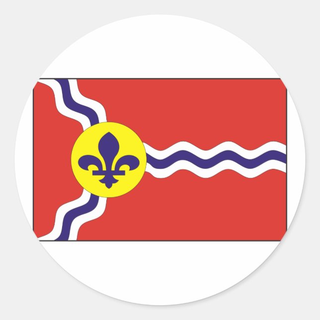 St. Louis Flag Runder Aufkleber (Vorderseite)
