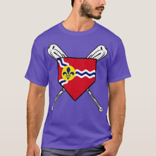 St Louis Flag Zuhause Plate Baseball T-Shirt