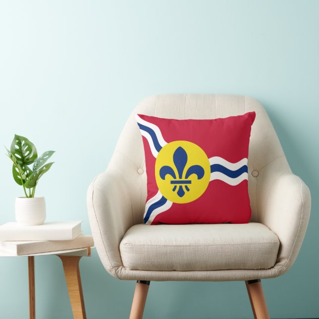 St. Louis-Flagge auf amerikanischem MoJo-Pillow Kissen (Stuhl )