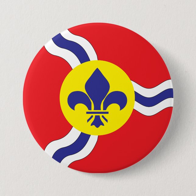 St. Louis-Flagge Button (Vorderseite)
