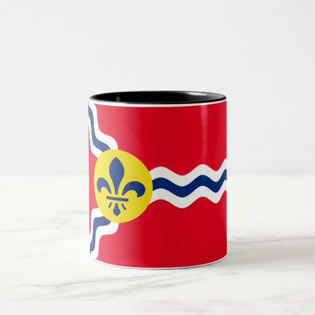 St. Louis-Flagge Zweifarbige Tasse (Mittel)