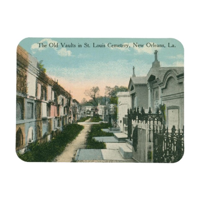 St. Louis Friedhof, New Orleans Vintag Magnet (Horizontal)