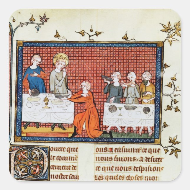 St. Louis Fütternd,'Life and Miracles St. Quadratischer Aufkleber (Vorderseite)