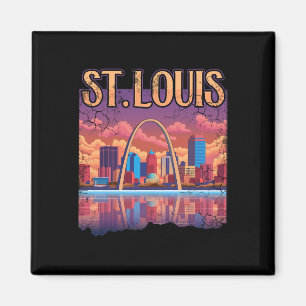 St Louis Gateway Arch Missouri City Skyline Magnet