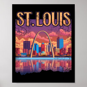St Louis Gateway Arch Missouri City Skyline Poster
