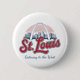 St. Louis Gateway Arch Pin – Personalized National Button