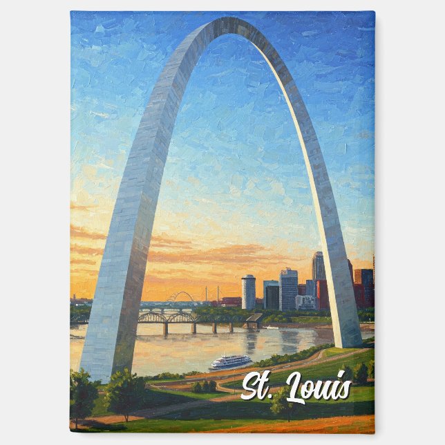 St Louis Gateway Arch Travel Magnet (Vorderseite)