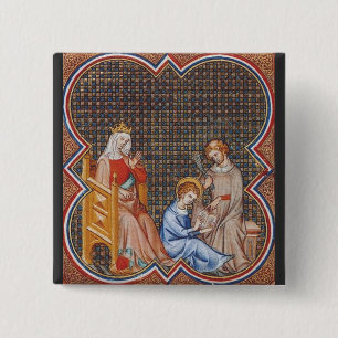 St. Louis IX. von Frankreich Schutzpatron der Köni Button