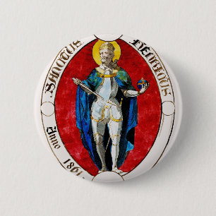 St. Louis IX. von Frankreich Schutzpatron der Köni Button