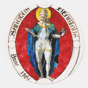 St. Louis IX. von Frankreich Schutzpatron der Köni Runder Aufkleber